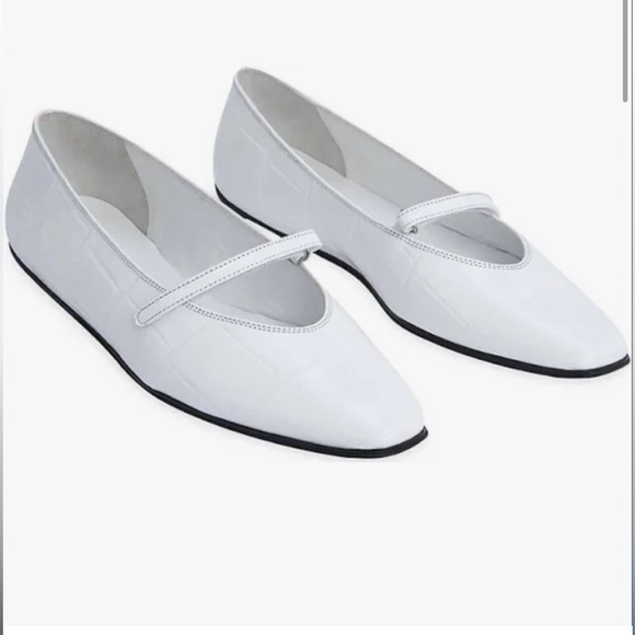 By Far Shoes - BY FAR Molly ballet Leather Flat white size - 39